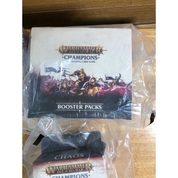 Warhammer Age Of Sigmar Champions Card Game 2 Booster Packs 4 Decks Set Lot - Picture 3 of 12
